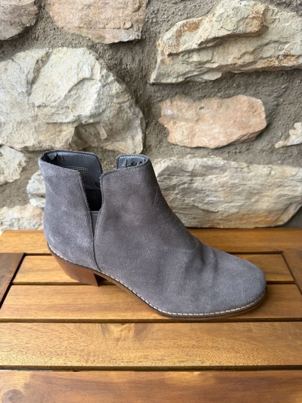 Cole Haan Gray Suede Ankle Booties size 6